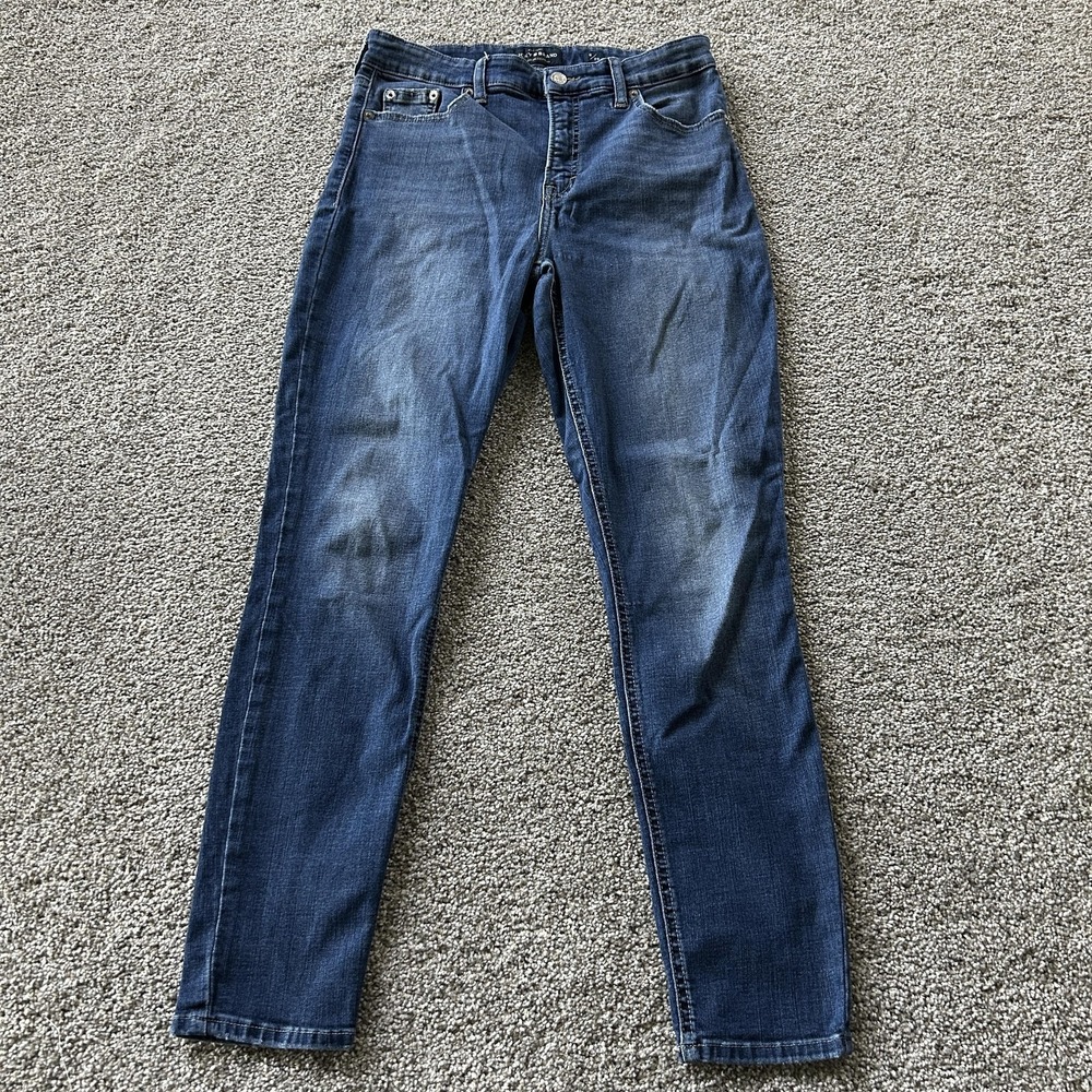 Lucky Brand Bridgette Skinny Jeans Womens 8 29 Med Wash Blue Stretch Denim